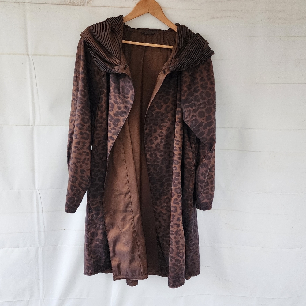 Mycra Pac Donatella Leopard Print Hooded Rain Coat - Picture 2 of 15